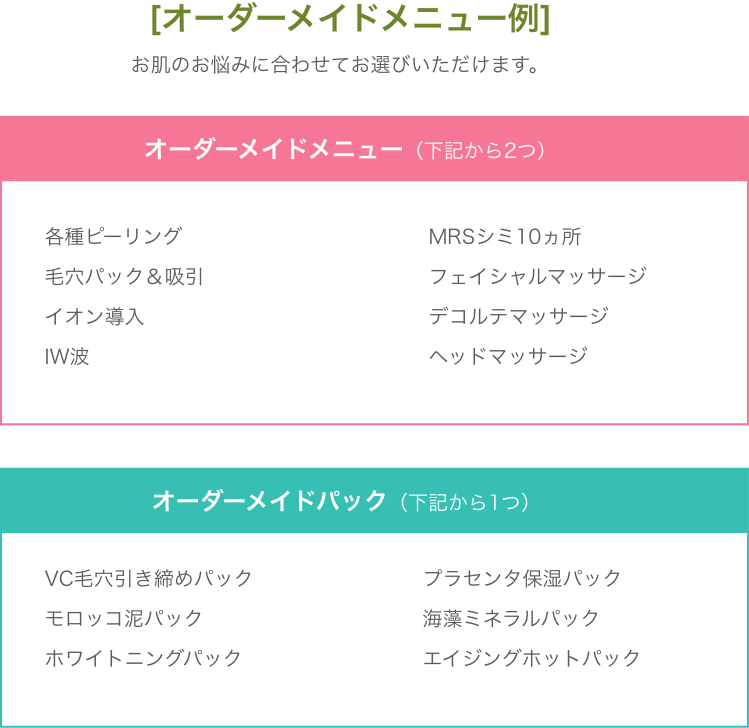 メニュー例